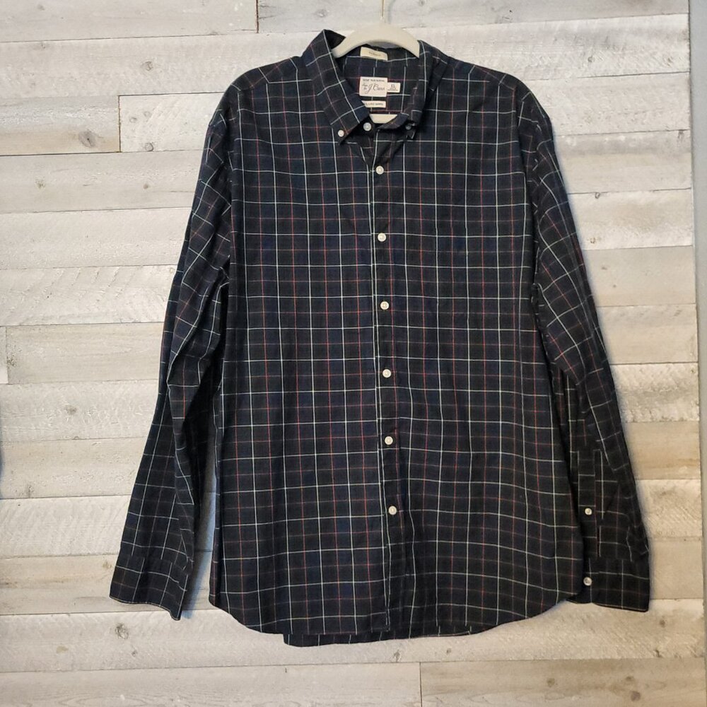 J. Crew Men's Shirt Classic Plaid Long Sleeve Preppy.